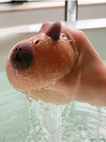 1pc Cute Capybara Bath Sponge - Soft, Gentle Exfoliating Shower Scrubber For Face & Body - Perfect Gift Idea - Multicolor - View 3