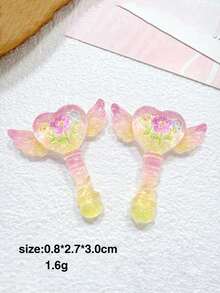 10/20/30 pièces Accessoires en résine de baguette magique cristal transparent dégradé, Pinces à cheveux DIY, Coiffes, Tasses, Porte-clés, Pendentifs, Décorations - Multicolore - Voir 9