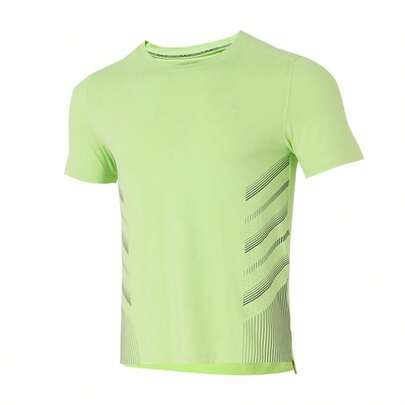 Under Armour 男士 UA LAUNCH ELITE 印花短袖 T 恤 1376518-304，舒适休闲简约户外通勤套装