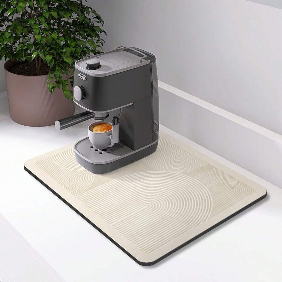 Coffee Machine Mat, Kitchen Countertop Draining Mat, Quick Dry, Heat Resistant, Non-Slip Rubber Bottom, Waterproof, Easy To Clean - Color - View 1