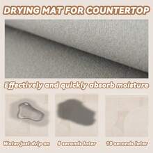 Coffee Machine Mat, Kitchen Countertop Draining Mat, Quick Dry, Heat Resistant, Non-Slip Rubber Bottom, Waterproof, Easy To Clean - Color - View 8