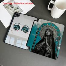 1 Piece Protective Folio Tablet Cases With Pen Holder,Compatible With IPad 10.9/10.2/ Air 5th Gen/Pro11/10th/9.7/Air 2/ (7th Gen)/ (8th Gen)/ Air 4/5/ Pro 11/ 10th Generation 10.9-Inch 2022 Smart Case/ Air 13(M3 2025)/ Air 11(M3 2025)/ Air 11(M3 2025)/ 11(A16 2026), Auto Sleep/Wake Function/Stylish Tablet Accessories - Multicolor - View 4