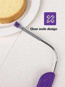 1PC Multi-Function Stainless Steel Cake Slicer, Mousse Cake Horizontal Slicing Knife, Easily Cut Even Cake Slices, Baking Layer Slicer, Adjustable Scale, Can Cut Cheese And Cream, 8 Inch 10 Inch Universal, Non-Stick Flat Tooth Design, Suitable For Home And Commercial Use - Multicolor - View 5