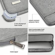 TECOOL 13-16 Inch Slim & Protective Laptop Sleeve Case With Telescopic Handle, Water-Repellent Computer Bag For MacBook Pro/Air,HP,Durable Polyester Briefcase For Men Women,Multiple Colors Available - View 6
