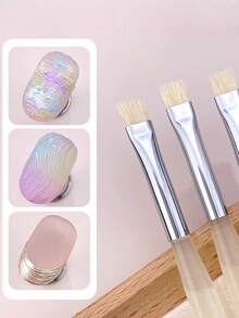 1支条纹勾线笔 造型亚克力美甲笔 专业美甲工具 适用于亚克力涂抹 3D雕刻美甲设计绘画 DIY工具 - 彩色 - 查看 1