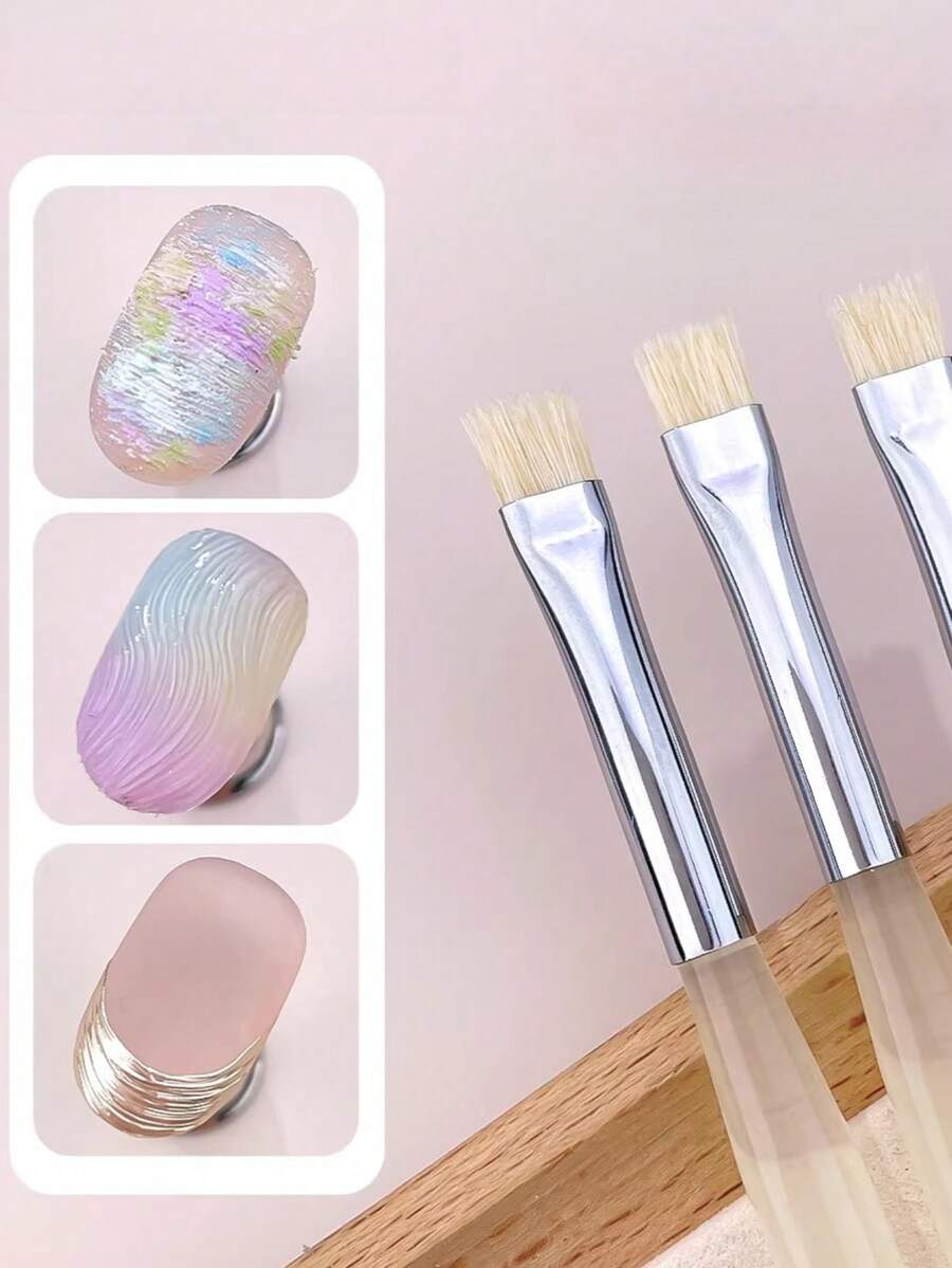 1支条纹勾线笔 造型亚克力美甲笔 专业美甲工具 适用于亚克力涂抹 3D雕刻美甲设计绘画 DIY工具 - 彩色 - 查看 1