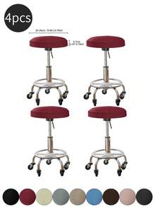 1pc Universal Removable Spill-Resistant Velvet Stretch Round Bar Stool Cover, Modern Style Dust-Proof Slipcover For Living Room, Kitchen - Multicolor - View 27
