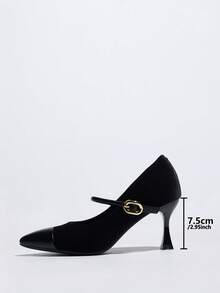 Women's Classic High Heel Pumps, Pointed Toe Slip-On Dress Shoes, Suitable For Spring, Party, Casual, Work, Elegant And Comfortable, Black - Black - View 5
