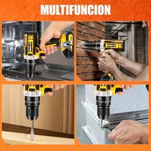 Wanse Red Cordless Drill And Screwdriver Kit With 2 Batteries - 黃色 - 查看 5