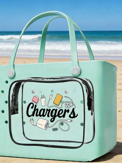 New Bogg Beach Makeup Bag,Beach Accessories, Toiletry Bag,Travel Accessories;Travel Essentials; Multi Color Insert Accessory Compatible, For Decorative Charm Inserts,Suitable For Travel And Outings,With ,Durable, Water-Tight - Ideal For Travel,Versatile Inner Organizers,Waterproof, Wear-Resistant, Easy To Clean,Suitable For Storing Data Cables, Medicines, And Beauty Products, Bogg Travel Essentials.