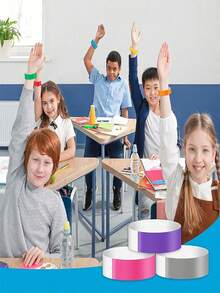 100 chiếc vòng đeo tay giấy phát sáng chống thấm nước, có thể điều chỉnh kích thước, thích hợp cho các buổi hòa nhạc, tiệc tùng, công viên giải trí, lễ hội, sự kiện Giáng sinh và Halloween, nhiều kiểu dáng (không in, in, hình ngôi sao, VIP hỗn hợp) - Nhiều màu - Xem 9