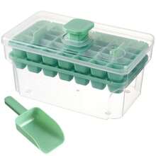 1 Set Homemade Ice Cube Tray Kit, Includes Storage Box And Ice Scoop, Covered Ice Cube Trays, Reusable Ice Maker, Fridge DIY Ice Mold, Ice Making Tools - Mold, Essential Summer Accessory, Help You Make Perfect Chilled Drinks, 34-Cavity And 68-Cavity Options, Single-Layer And Double-Layer Design, Easy Release, Plastic Material, Household Essential, Refrigerator Ice Cube Mold - Multicolor - View 6