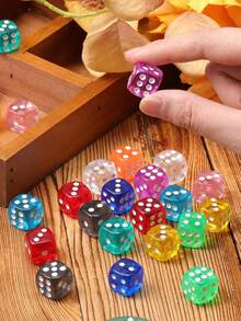 3 Boxes/27pcs Multi-Color Dice Set - Various Transparent Storage Boxes, 9pcs Per Box, Suitable For Math Games, Gamers And Educational Activities, Portable And Easy To Organize, Transparent Box Body, Multi-Colors, 1 Box/3 Boxes - A - View 6