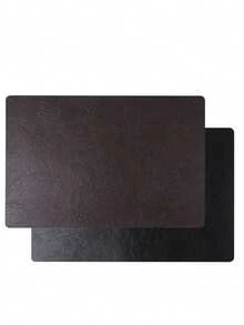 Customizable Square Nordic Style Leather Placemat, Retro Luxury Hotel Western-Style Waterproof Anti-Moisture Double-Layer Heat Insulation Mat, Home Use - Multicolor - View 12