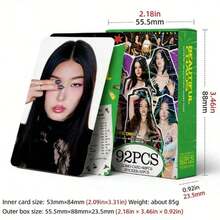 1套92件套（60张照片卡+32张贴纸）KATSEYE THE BEAUTIFUL CHAOS巡回演唱会照片卡、贴纸和Lomo卡，K-Pop女团粉丝套装，K-Pop收藏卡，新品上市，适合展示和收藏，流行音乐周边 - 彩色 - 查看 6