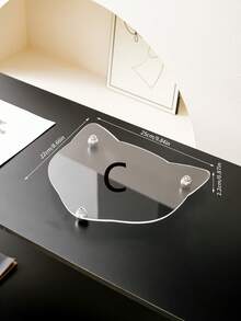 1PC Luxury Acrylic Storage Tray Silver Stud Feet Multi Shapes - View 12