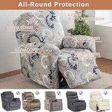 Eco-Ancheng - Funda de silla reclinable funda elástica para silla reclinable 4 piezas funda para silla reclinable Lazyboy fundas reclinables para silla reclinable con bolsillo de almacenamiento - 03 - Ver 3