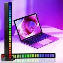 أضواء LED RGB التي تستجيب للصوت، تخلق أجواء حيوية للألعاب والحفلات والاستخدام المكتبي. أضواء إيقاع الموسيقى التي يتم تنشيطها بالصوت، إضاءة محيطية، لديكورات السيارة وغرفة الألعاب - الأسود - مشاهدة 5
