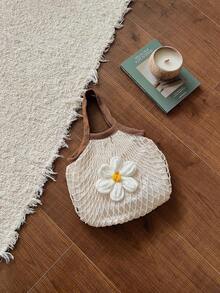 2026 New Fashion Versatile Women's Vacation Beach Bag, Classic 3D Floral Bucket Bag - Multicolor - View 5