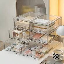 CASEGRACE Hộp đựng đồ dùng văn phòng phẩm, đồ dùng học tập, đồ dùng nhà bếp trong suốt, có thể xếp chồng lên nhau, hộp đựng đồ dùng linh tinh, món quà hoàn hảo cho bàn làm việc, bàn trang điểm, phòng ngủ, phòng ký túc xá - giải pháp tổ chức đồ đạc hiệu quả. - Trong sáng - Xem 5