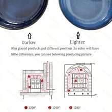 1pc/2pcs Japanese Style Kiln-Fired Glazed Ceramic Noodle Bowl Salad Bowl Home Restaurant Ramen Bowl Large Soup Bowl Fruit Salad Instant Noodle Bowl - 1 Pc - View 4