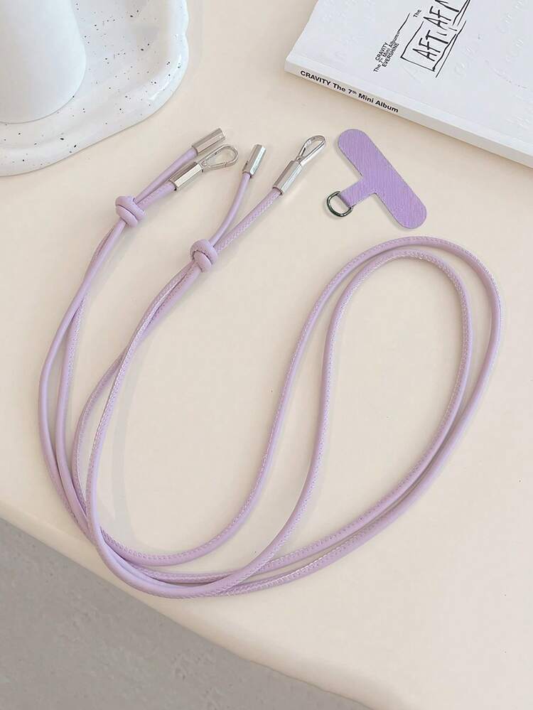 1条可调节黑色/白色/灰色真皮手机挂绳，奢华多功能斜挎肩带，时尚简约韩版风格，适用于包包/相机，带夹子 - 彩色 - 查看 11