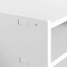 GDAE10 Ablage Schreibtisch Organizer, 4-Tier Briefablage Desktop Aktenhalter mit 2 Seitliche Ablagefächer, Papier Brief Tray Organizer für Bürobedarf Zuhause Dokumente Ordner Stifte, 39x31x30cm [Nice gift for your family&friends] - Standardwert -2 - Übersicht 9