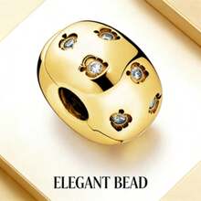 1 hạt charm mạ vàng hình ngôi sao, mặt trăng và đại dương dùng để trang trí vòng tay. - Nhiều màu - Xem 3