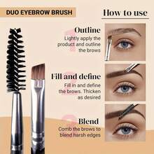 Dual Ended Eyebrow Brush And Lash Comb Set, Professional Angled Eyebrow Brush Eyeliner Brush Mascara Wand, Portable Makeup Brushes For Lash Extension Eyebrow Tint Application - Multicolor - View 10