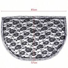 1pc Women's Vintage Rose Lace Hollow Out Shawl, Versatile Fashion Semi-Circle Lace Edge Shawl, Women's Single Party Church Bridal Veil Headpiece - Multicolor - View 7