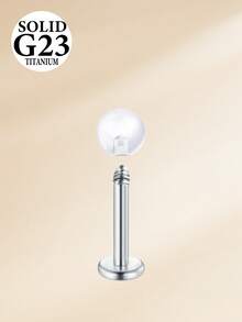 CIZME Khuyên môi hợp kim titan 16G, kiểu dáng phẳng, dành cho nam và nữ, khuyên sụn tai, khuyên vành tai, kích thước 6mm, 8mm, 10mm, 12mm. - Bạc - Xem 3