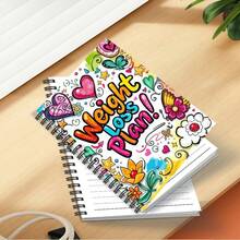 1pc A5 Weight Loss Diary Notebook, Designed With Fitness Equipment, Motivational Exercise & Weight Management Guide, Suitable For Men And Women, Self-Discipline Plan - A5 - View 2