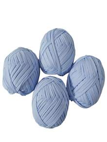 4卷 x 100克涤纶钩编/编织纱线，总长30米 - 非常适合DIY项目，例如T恤、拖鞋、篮子、布条、手工包、玩具、鞋子、地毯、收纳篮等等。 - 彩色 - 查看 44