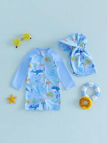 Baby Boys Swimwear - 淺藍色 - 查看 6
