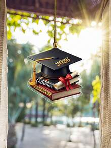 1 buah Ornamen Akrilik Topi Wisuda dengan Teks Kustom, Ornamen Akrilik Topi Wisuda & Tumpukan Buku yang Dipersonalisasi, Dekorasi Wisuda dengan Nama & Tahun Universitas Kustom, Suvenir Musim Wisuda, Hadiah Wisuda Ideal untuk Lulusan 2026, Teman Wisuda, dan Keluarga, Perlengkapan Pesta Wisuda 2026, Gantungan Tas - MultiWarna - View 5