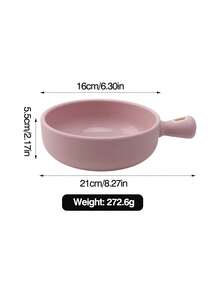 1 bol de copt din silicon cu mâner, bol multifuncțional pentru fulgi de ovăz, salată de fructe, friteuză cu aer, cuptor, mașină de spălat vase, stivuibil, bol mic și drăguț pentru o singură persoană, stil Ins - Multicolor - Vizualizare 13