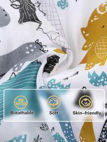 1pc Baby Stroller Sunshade Cover, Cartoon Pattern Breathable Dustproof Windproof Stroller Canopy - Breathable - View 8