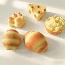 Soft & Slow Rising Simulated Bread & Cheese Squishy Stress Relief Toy - Multicolor - View 9