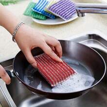8pcs Multifunction Polyurethane Cleaning Sponges, Featuring 3D Embossed Wire Particles, Suitable For Nighttime Kitchen Cleaning, Home Organization And Daily Cleaning, Non-Abrasive And Durable, Random Color Delivery, Ideal Household Kitchen Cleaning Assistant - 8 Magic Sponges - Random Colors - View 1