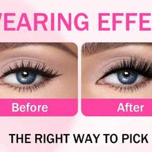 280 Clusters Of 40D False Mink Eyelashes D Curl Natural Eyelash Extensions Russian Strip Individual Eyelashes Makeup Tool - D - View 11
