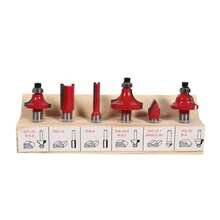 12 Uds Juego de brocas para enrutador de carpintería, vástago de 8mm, de carburo cementado, en caja de madera - A - Ver 7
