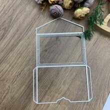 Troqueles de sobre para hacer tarjetas y scrapbooking, moldes de plantilla de metal para álbumes de fotos DIY, estampado y decoración de papel - plata - Ver 3