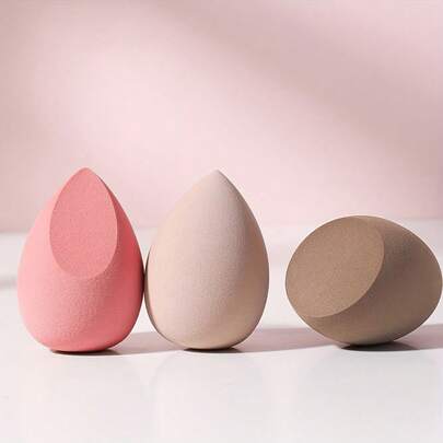 3 piezas Juego de esponjas de maquillaje Esponja de belleza profesional Mezclador de base de maquillaje Esponja de maquillaje para polvo y crema