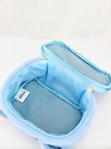 Disney Cartoon Makeup Bag Plush Cosmetic Storage Pouch Organizer With Handle Nick Wilde Judy Carrot Stitch Embroidery, Fabric & Zipper Closure, Large Capacity, Travel Toiletry Bag, School Office Stationery Storage Pouch, Cartoon Kawaii Accessories For Girls Students, Perfect Gift Set, Ideal For Gifting, Birthday Gift, Friendship Gift, Compact & Lightweight, Suitable For Travel - Multicolor - View 7
