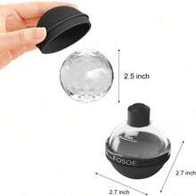 Silicone Ice Ball Molds For Whiskey - Set Of 4 Round Makers With Lids For Cocktails, Bourbon, And Drinks - 預設 - 查看 2