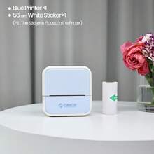ORICO - Multifunctional Mini Portable Printer, Label Maker, Mini Portable Thermal Printer With Thermal Printing Paper Rolls, Supports Photo And Label Printing, Bluetooth Printer With No Ink, Suitable For Printing Images, Photos, Diaries, Great For Back To School DIY - BU+1 Roll Sticker - View 13