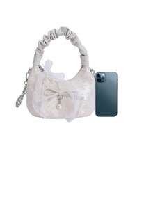 This Year's Bag, Women's Niche Pleated Cloud Bag Birthday Gift, Bow Handbag With Chain Shoulder Crossbody Bag - Champagne - View 7