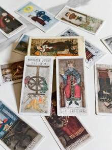 1 Box Adult Party Game Oil Painting Character Tarot Cards, Novel Challenge Cards, Suitable For Relaxed Use Among Friends, Simple And Fun Interactive Board Game, Best Choice For Family Gathering Gifts. Board Game, Card Game, Adult Game. - Oil Painter - View 5