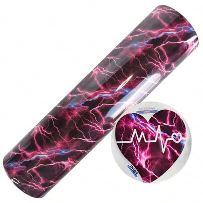 1roll 25x153cm/9.8inX5ft 3D Pattern Holographic Heat Transfer Vinyl Film DIY