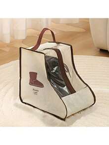 1pc Long/Short Boot Storage Bag, Dust-Proof Shoe Cover, Luggage Boot Bag, Elegant Shoe Storage Bag, Foldable Hanging Shoe Bag, Suitable For Men And Women, Home And Travel Shoe Storage Bag - Multicolor - View 3